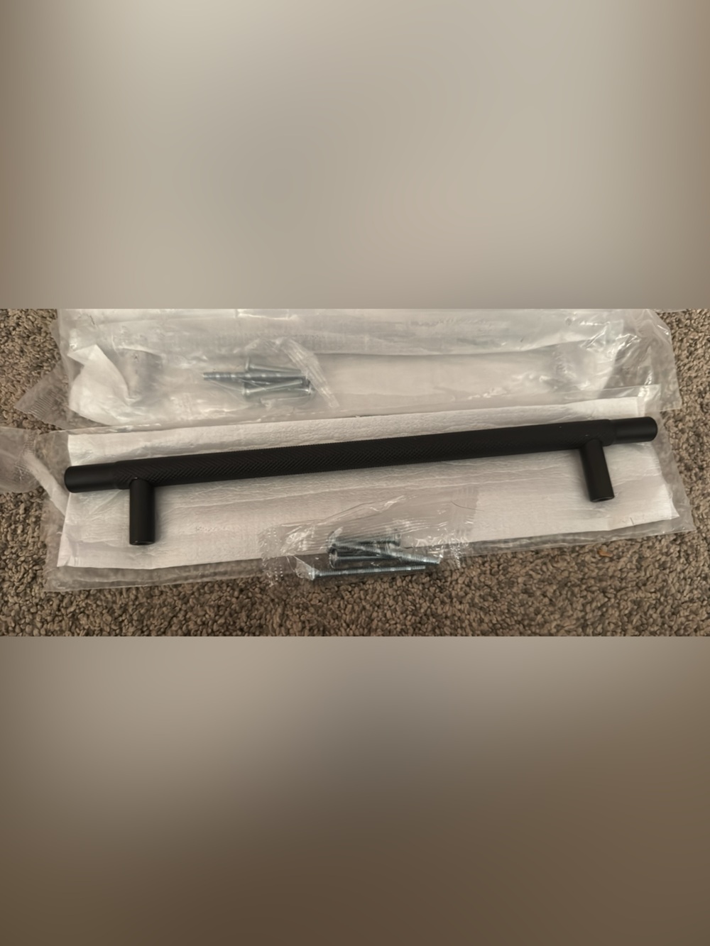 Asidrama 9 Pack 7.5 Inch(192mm) Matte Black Knurled Kitchen Cabinet Handles